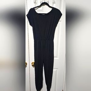 Women's Black Short Sleeve Romper
